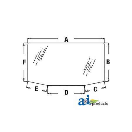 A & I Products Glass, Rear - Tinted 65.75" x41.75" x8.25" A-R130522